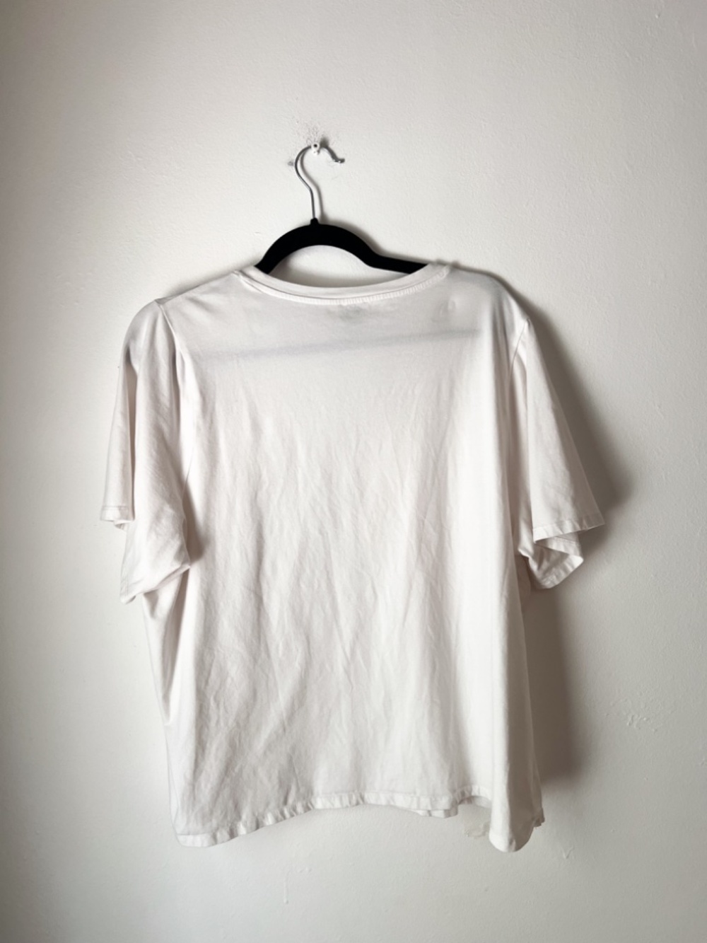 Joie White Rosette Applique Short Sleeve 100% Cotton Tee Top XL short sleeve - Picture 4 of 5